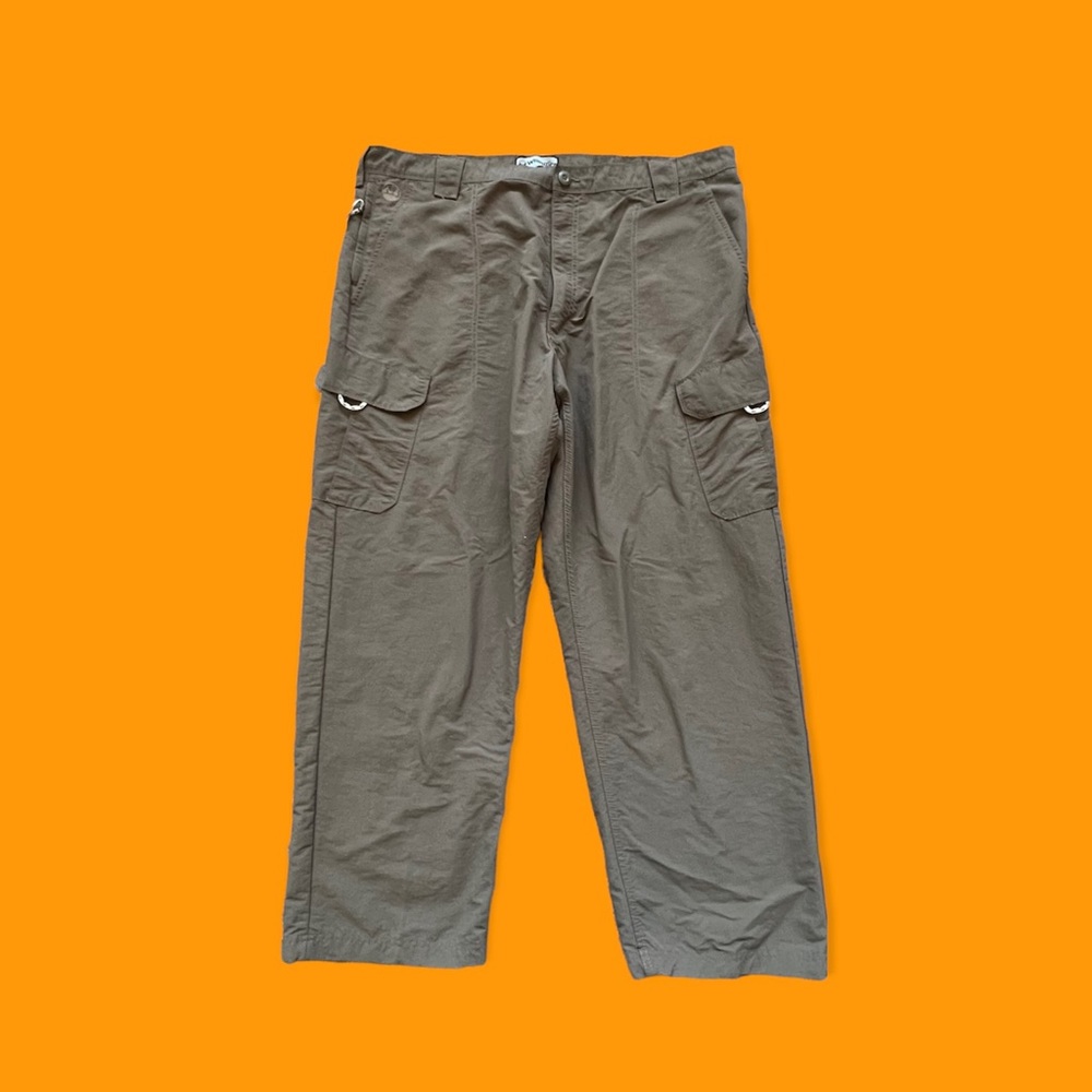 Wrangler Cargo Pants 100% Nylon Brown Workwear Men Size 40 30
